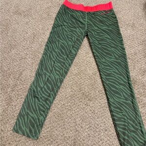 686 Girls Green Zebra Print Leggings